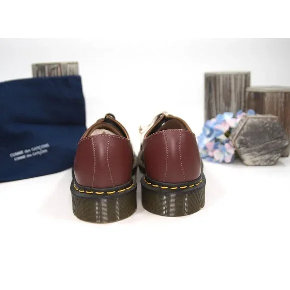 Dr. Martens Comme Des Garcons Cherry Lux Nappa Leather Oxford Shoes Size 9 NIB - Picture 5 of 9